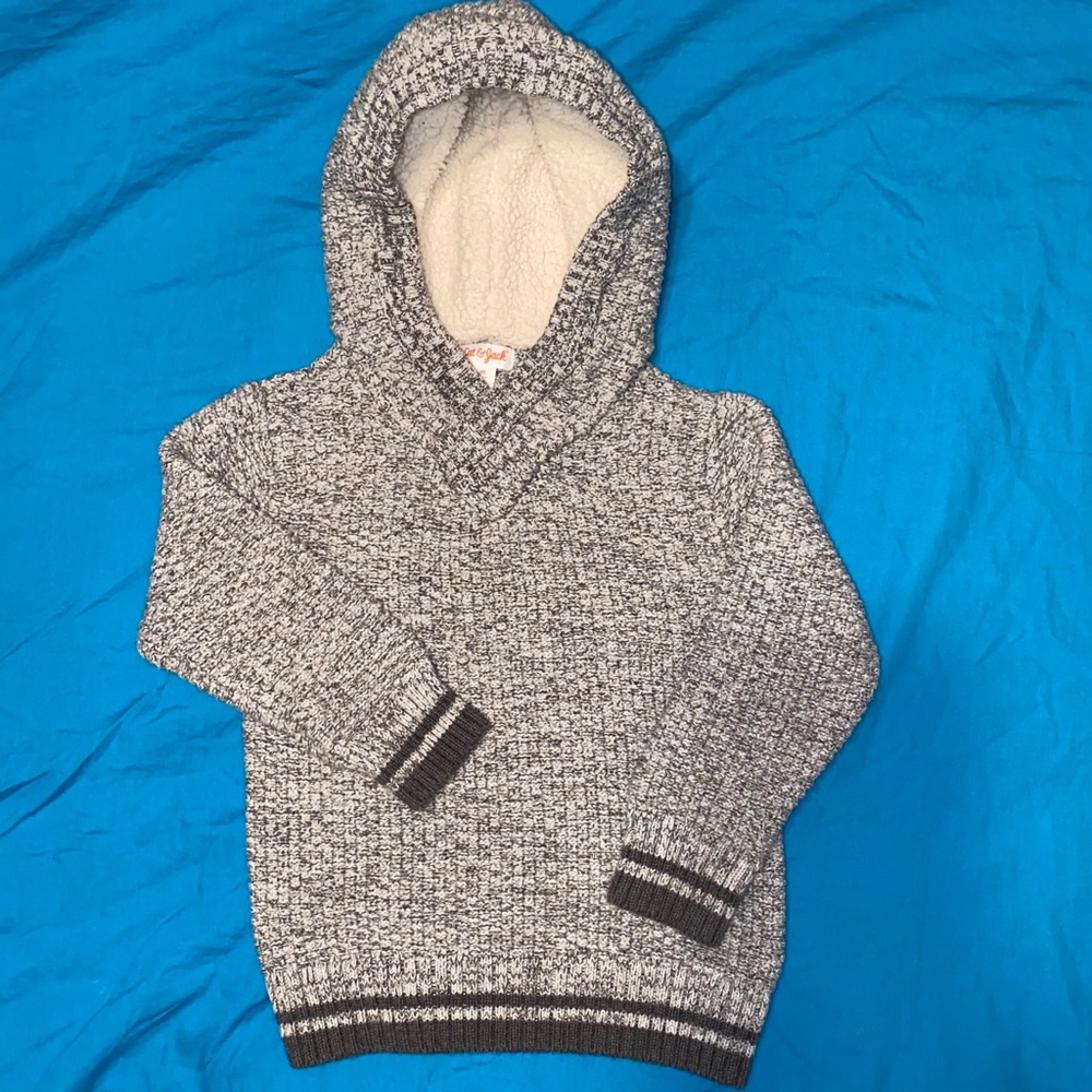 Grey Sweater with Hood